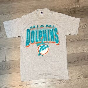 Vintage 90's Logo 7 Miami Dolphins T-Shirt Men's Medium Tee